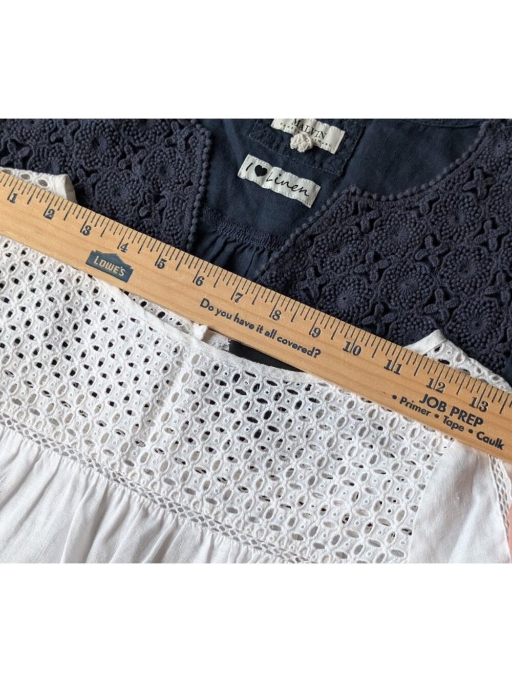 Cynthia Rowley Womens White LINEN Eyelet Blouse Long Sleeve Hook Eye Closure XS - Picture 9 of 12